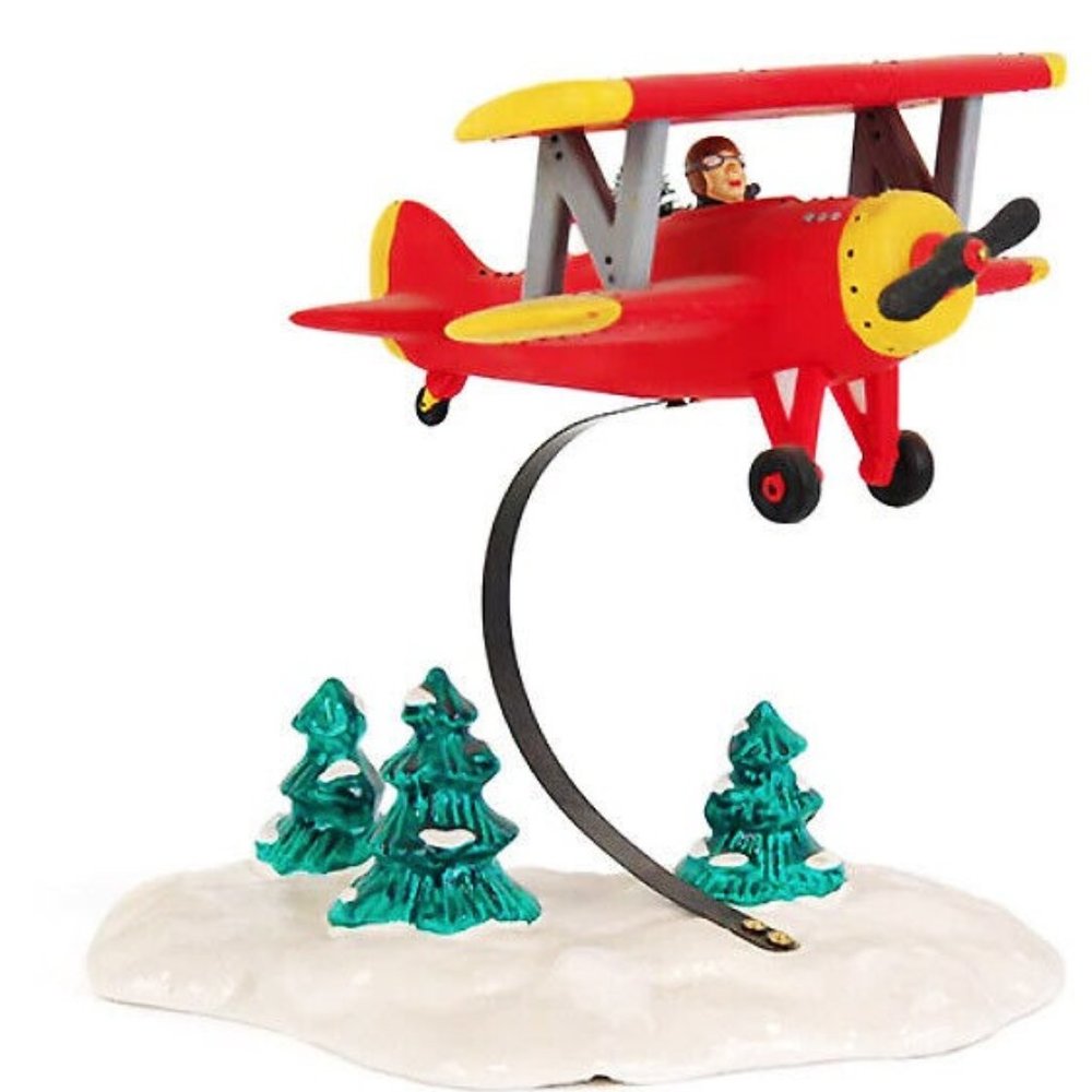 Department 56 Original Snow Village "Spirit of Snow Village" Airplane NIB